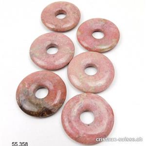 Rhodonite Donut 3 cm, Qual AB. OFFRE SPECIALE