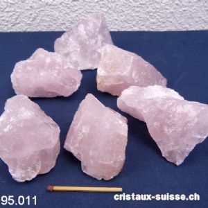 Quartz rose brut 110 à 140 grammes