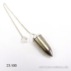 Pendule Pyrite 3 - 3,5 cm en argent 925