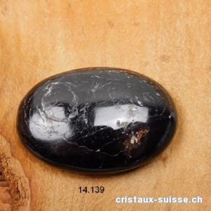 Tourmaline noire - Schörl pierre antistress arrondie 4,5 x 3 cm. OFFRE SPECIALE