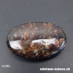 Grenat almandin, pierre anti-stress arrondie 4 - 4,5 x 2,8 - 3 cm. Qualité B. OFFRE SPECIALE