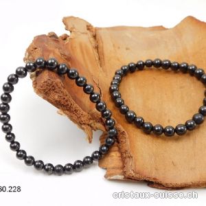 Bracelet Schungite 6 - 6,5 mm / 18,5 - 19 cm