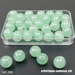 Aventurine verte claire, boule percée 8 - 8,5 mm