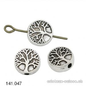 Intercalaire Arbre de Vie métal argenté, larg. 9 mm x ép. 3 mm. Offre Spéciale