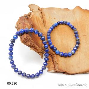 Bracelet Lapis-lazuli 6 - 7 mm / 17,5 - 18 cm