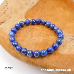 Bracelet Lapis-lazuli 8 - 8,5 mm, élastique 18 cm