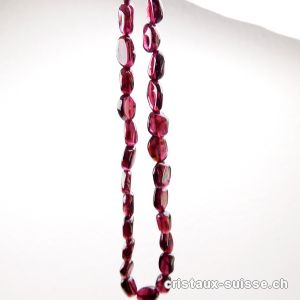 Rang Grenat Rhodolite perles plates 5 à 8 mm / 43 cm