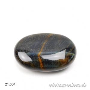 Oeil de Faucon, pierre anti-stress arrondie 4 - 4,5 x 3 cm