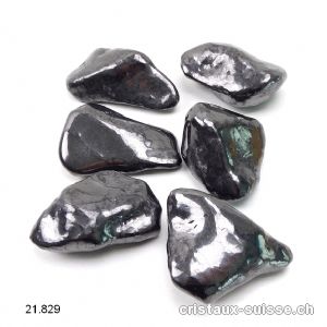 Schungite Elite argentée forme libre 5,5 - 6,5 cm / 27 à 30 grammes. Taille XL