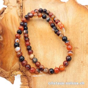 Rang Agate Sardonyx 6 - 6,5 mm / 36 cm, env. 60 boules