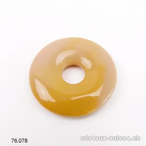 Mookaïte beige-sable avec div. couleurs, donut 3 cm