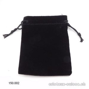 1 Pochette velours Noir, env. 6,5 x 5,5 cm