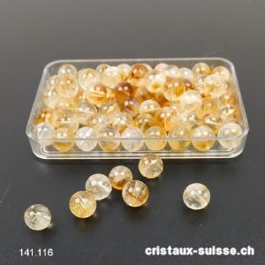 Citrine, boule percée 6,2 - 6,8 mm