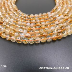 Rang Citrine 6 - 6,8 mm / 38,5 cm, env. 60 boules