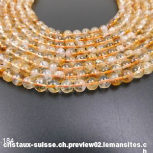 Rang Citrine 6 - 6,8 mm / 38,5 cm, env. 60 boules