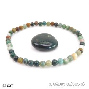 1 Bracelet Agate Mousse - Agate Indienne mix et 1 pierre GRATUITE