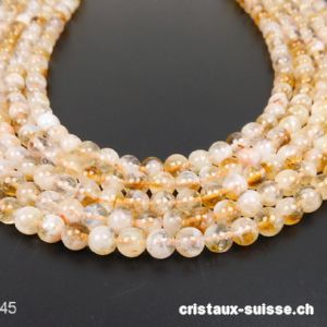 Rang Citrine 7,5 - 8 mm / 39 cm, env. 50 boules