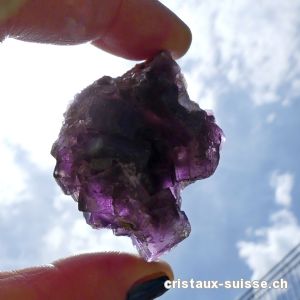 Fluorite - fluorine - violette. Pièce unique