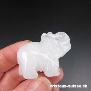 Eléphant Cristal de Roche - Quartz blanc 3,5 - 4 cm