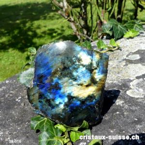 Labradorite brute 1 face polie. Pièce unique 227 grammes