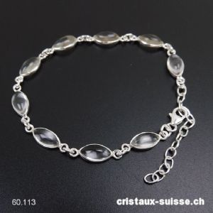 Bracelet Cristal de Roche en argent 925. Qual. AA