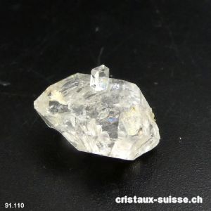 Quartz biterminé de Suisse - Valais. 1,9 x 1,3 x 0,9 cm. Pièce unique