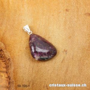 Pendentif Tourmaline rose - Granit avec boucle argent 925. Pièce unique