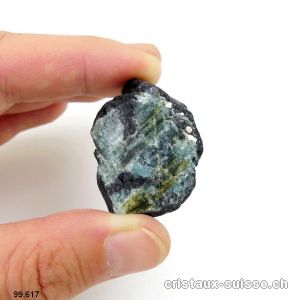 Tourmaline noire, bleue - indigolite et verte. Pièce unique