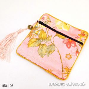 Pochette chinoise Rose, env. 11,5 x 11,5 cm