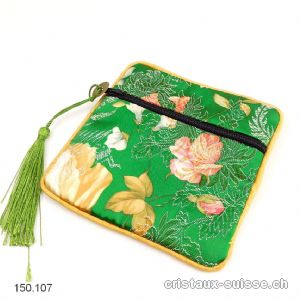 Pochette chinoise Verte, env. 11,5 x 11,5 cm