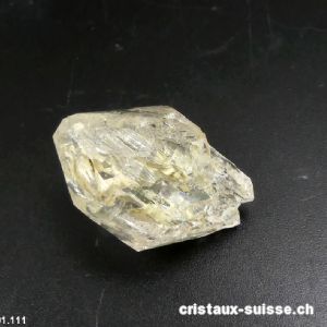 Quartz fenêtre biterminé, Suisse - Valais. 2,6 x 1,9 x 1,2 cm. Pièce unique