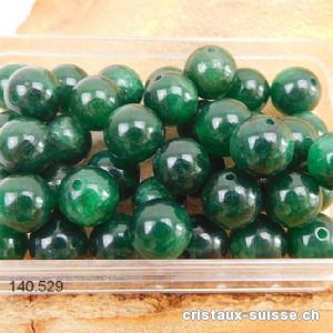 Fuchsite - Aventurine verte, boule percée 8 mm