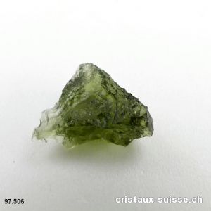 Moldavite 1,2 x 0,9 x 0,5 cm. Pièce unique 2,4 carats