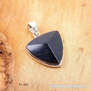 Pendentif Tourmaline noire du Brésil en argent 925. Pièce unique