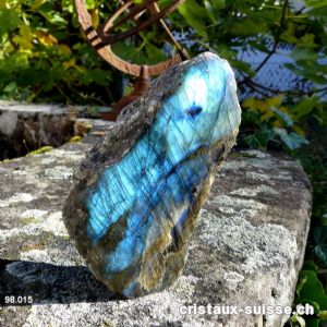 Labradorite brute 1 face polie. Pièce unique 238 grammes