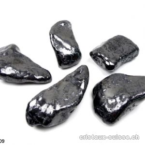 Schungite argentée forme libre 5 - 7 cm / 47 à 52 grammes. Taille XXL