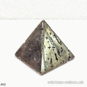 Pyramide Pyrite du Pérou, base 5,3 cm x H. 4,8 cm. Pièce unique 224 grammes