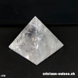 Pyramide Cristal de Roche, base 4,5 x haut. 4 cm. Pièce unique