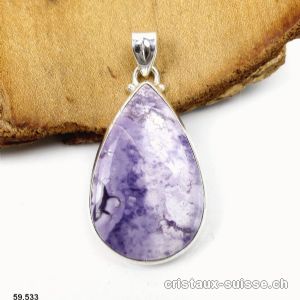 Pendentif Opale Morado du Mexique - Tiffany Stone en argent 925. Pièce unique