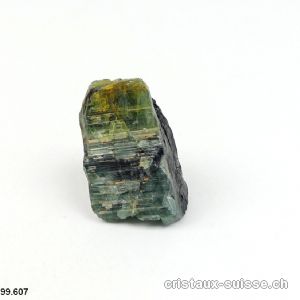 Tourmaline verte et noir cristallisée. Pièce unique