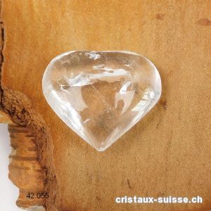 Coeur Cristal de Roche du Brésil 3,5 x 3 cm