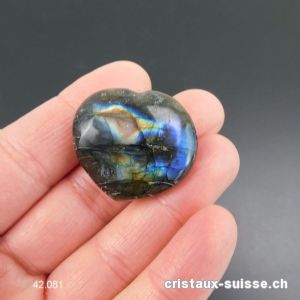 Coeur Labradorite 3 x 2,6 x 1,1 cm. Pièce unique