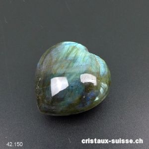 Coeur Labradorite 3,1 x 3,1 x 1,9 cm. Pièce unique