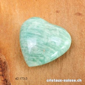 Coeur Amazonite 3,6 x 3,3 cm. Pièce unique