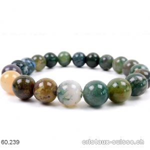 Bracelet Agate Mousse - Agate Indienne mix 10 mm / 21 cm