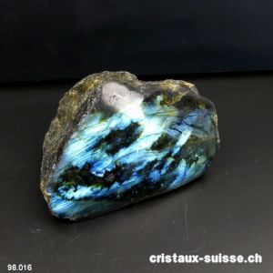 Labradorite brute 1 face polie. Pièce unique 394 grammes