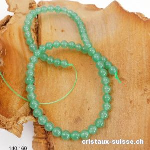 Rang Aventurine verte 6 - 6,5 mm / 38 cm, env. 62 boules. Offre Spéciale