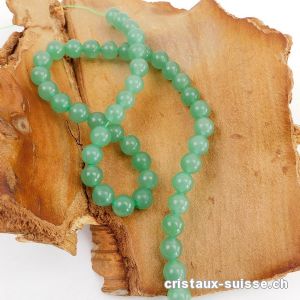 Rang Aventurine verte 8 - 8,5 mm / 38 cm, env. 44 boules. Offre Spéciale