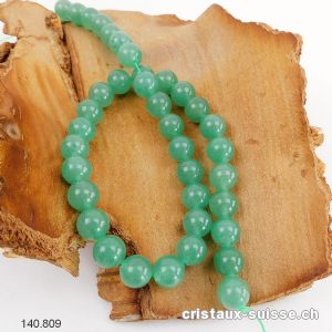 Rang Aventurine verte 10 - 10,5 mm / 37 cm, env. 36 boules. Offre Spéciale