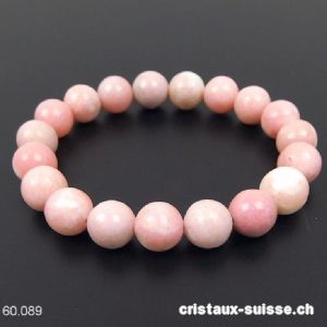 Bracelet Opale des Andes rose - Chrysopale 10 mm / 18 cm